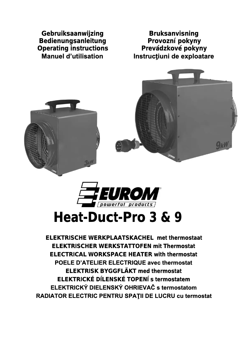 Imagen de la primera página del manual del dispositivo Heat-Duct-Pro 3