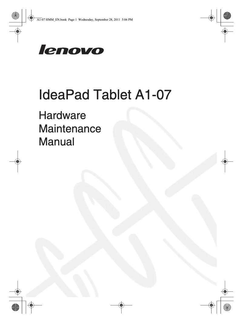 Page n°1 - Manuel utilisateur Lenovo IdeaPad A1-07