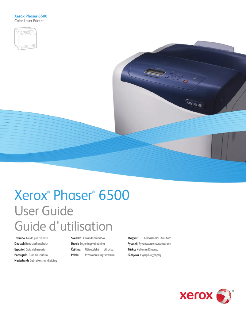 Page n°1 - Manuel utilisateur Xerox Phaser 6500N