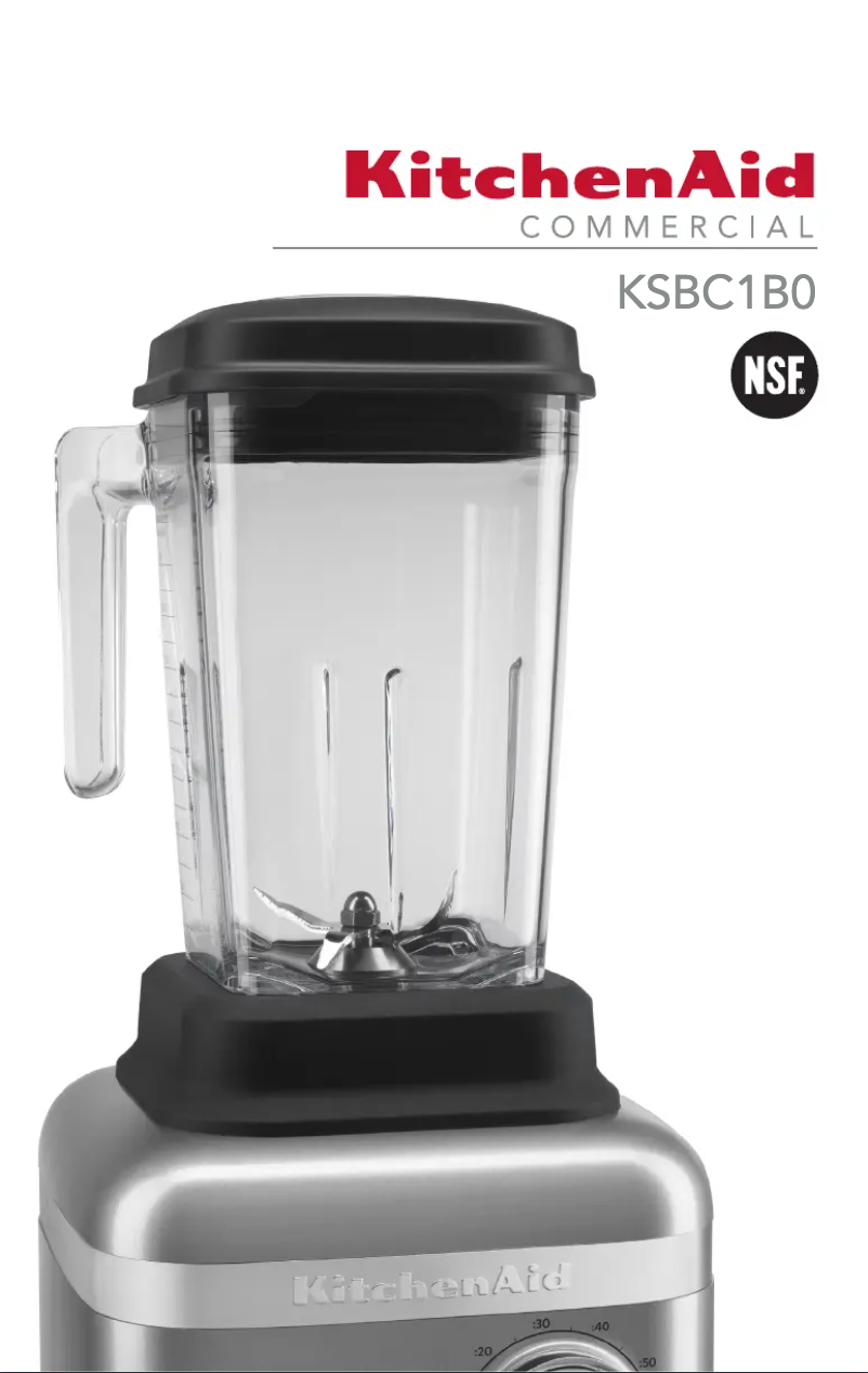 Page n°1 - Manuel utilisateur KitchenAid KSBC2F1BM