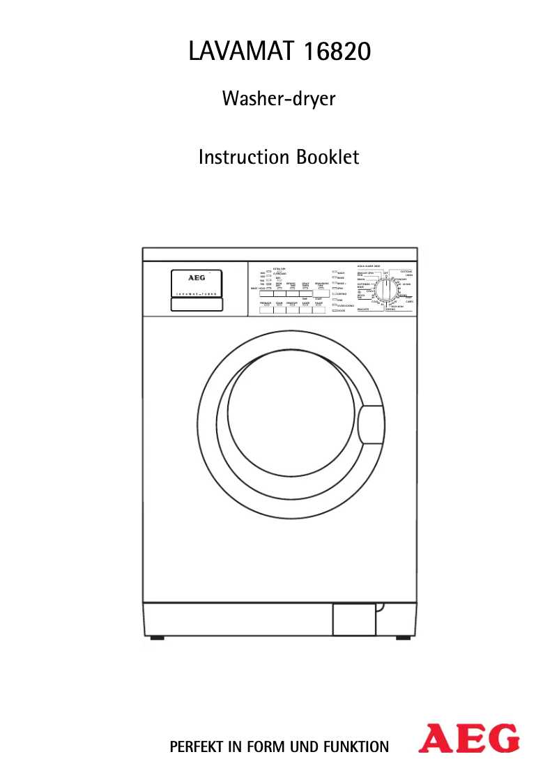 Page 1 de la notice Manuel utilisateur AEG L 16820