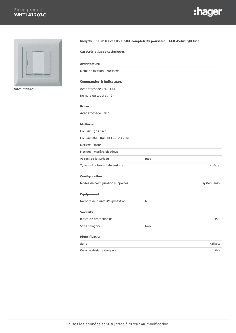 Image de la première page du manuel de l'appareil WHTL41203C