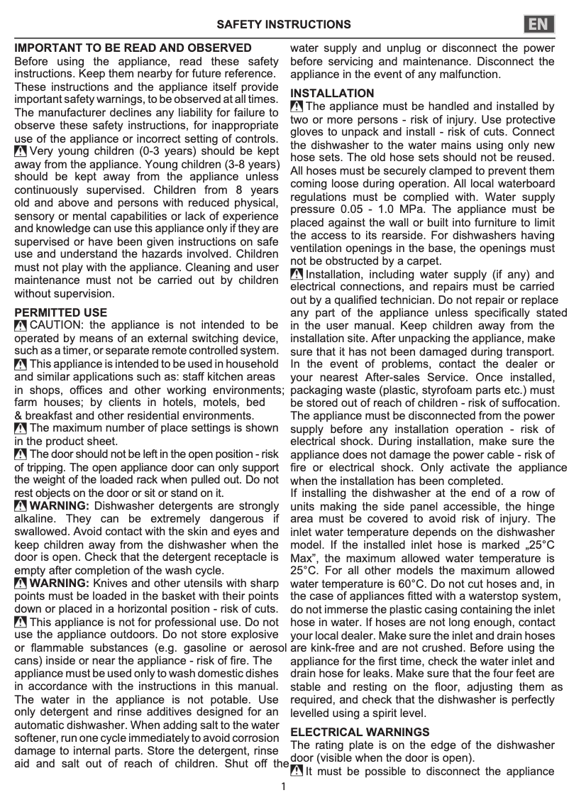 Image de la première page du manuel de l'appareil DSFE 1B10 UK N