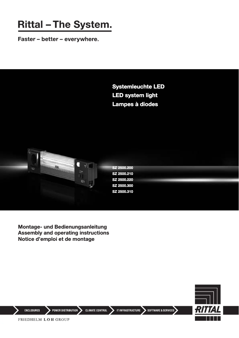 Page 1 de la notice Manuel utilisateur Rittal SZ 2500.220
