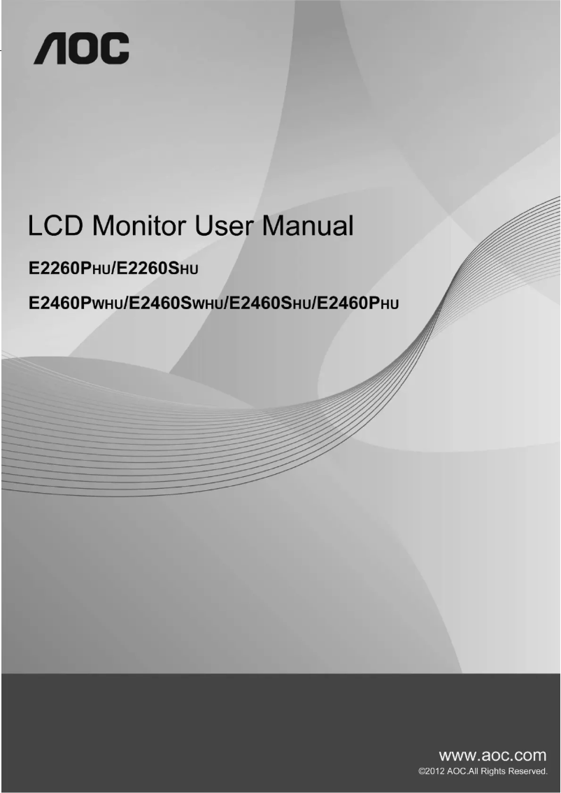 Page 1 de la notice Manuel utilisateur AOC E2460SWHU