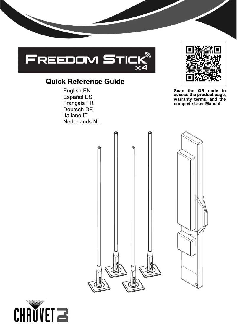 Page 1 de la notice Manuel utilisateur Chauvet Freedom Stick X4