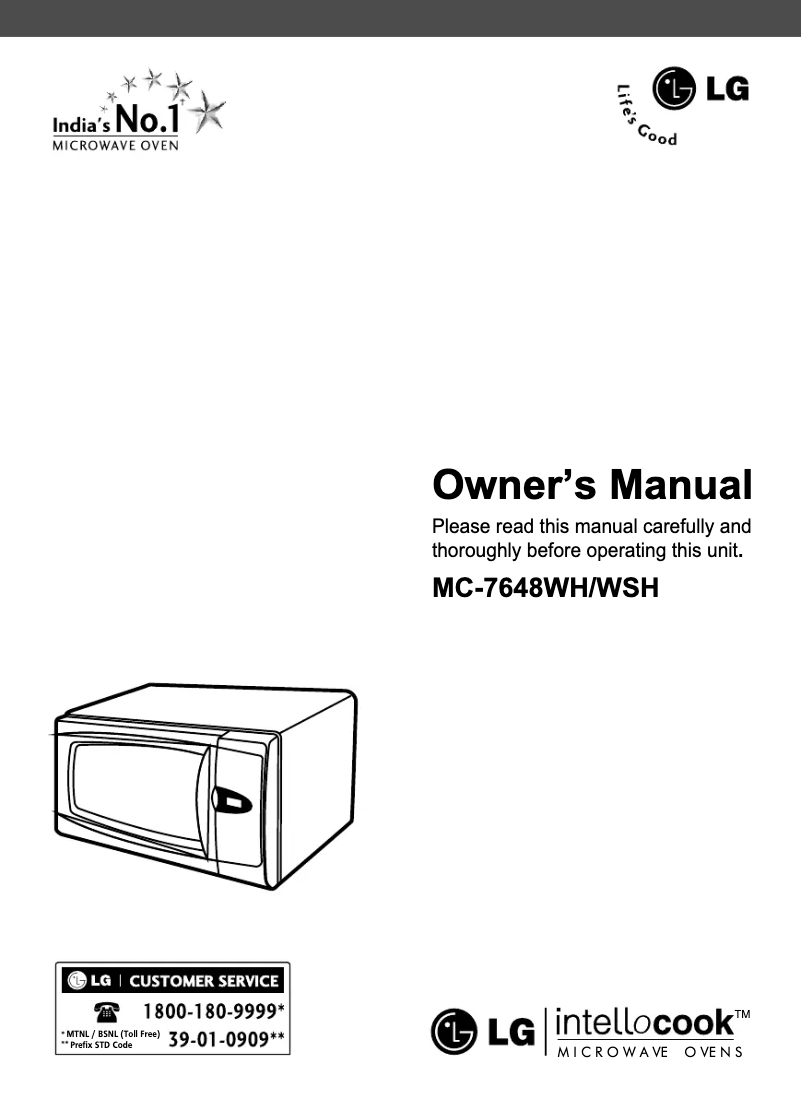 Página 1 del manual Manual de usuario LG MC-7648WSH