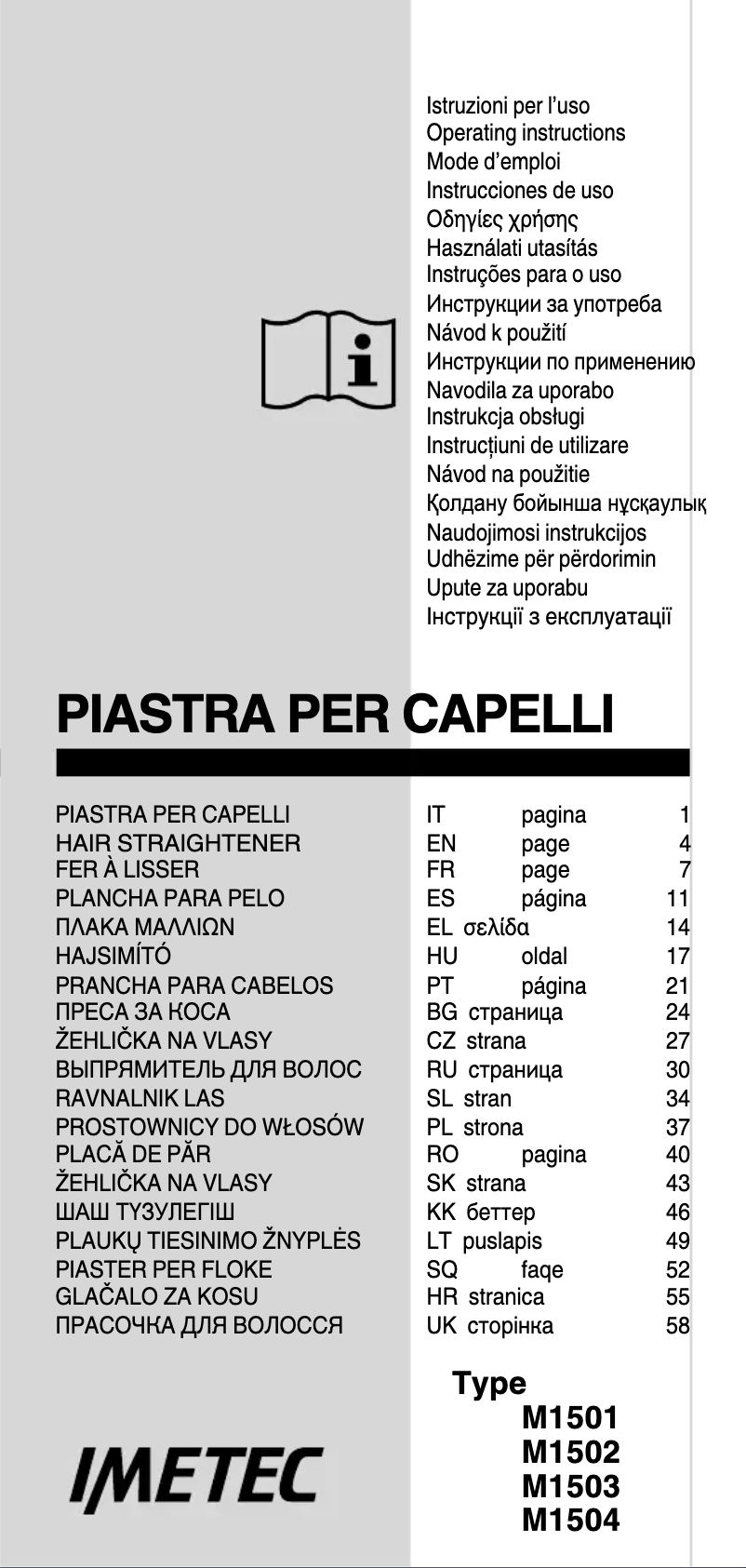 Page 1 de la notice Manuel utilisateur Imetec BELLISSIMA B9 300