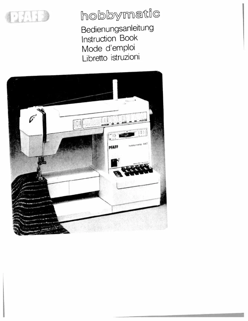 Page 1 de la notice Manuel utilisateur Pfaff Hobby 947