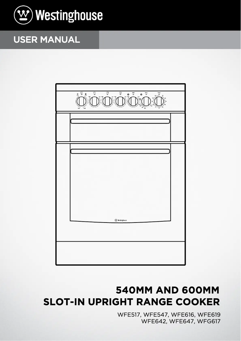 Page 1 de la notice Manuel utilisateur Westinghouse WFE642