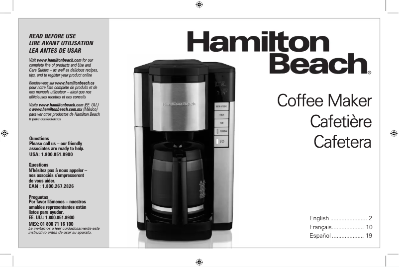 Page n°1 - Manuel utilisateur Hamilton Beach 46381