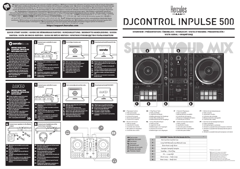 Image de la première page du manuel de l'appareil DJControl Inpulse 500