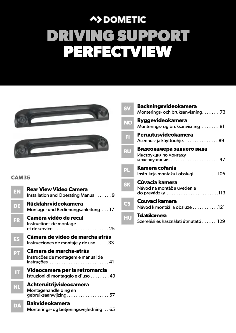 Page 1 de la notice Manuel utilisateur Dometic PerfectView CAM 35