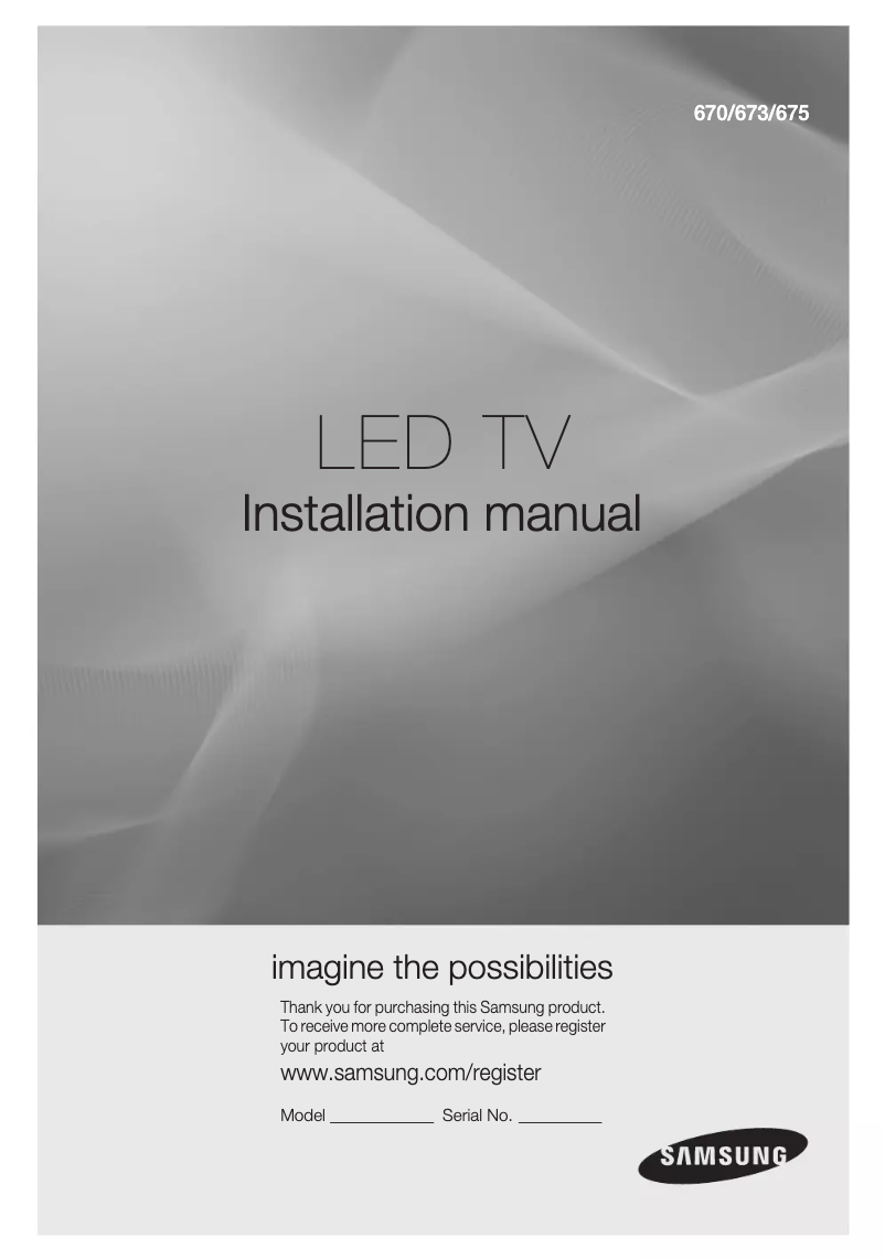 Page n°1 - Manuel utilisateur Samsung HG28EB670BW