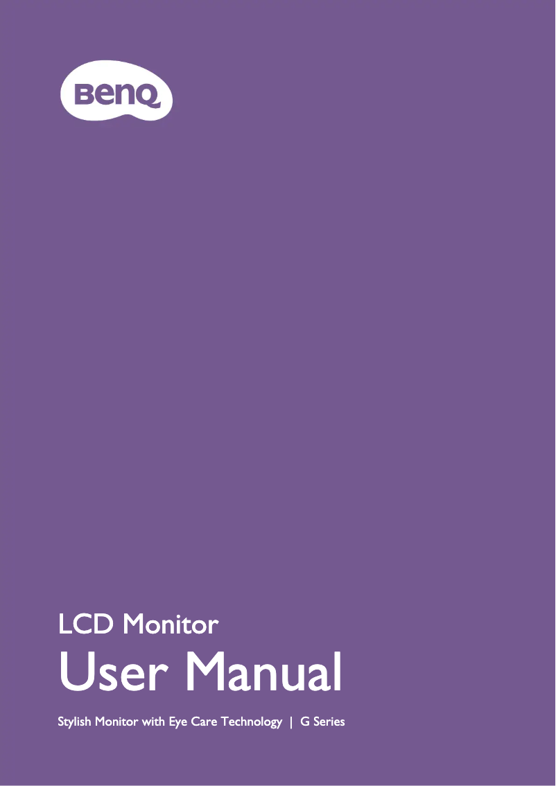 Page n°1 - Manuel utilisateur BenQ Mobiuz GW2485TC