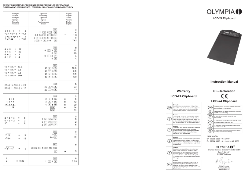 Image de la première page du manuel de l'appareil LCD 24