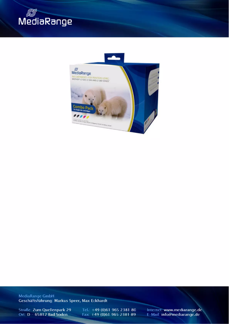 Page n°1 - Manuel utilisateur MediaRange MRB1240
