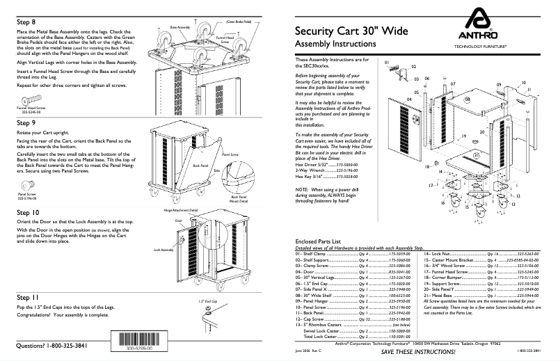 Image de la première page du manuel de l'appareil Security Cart