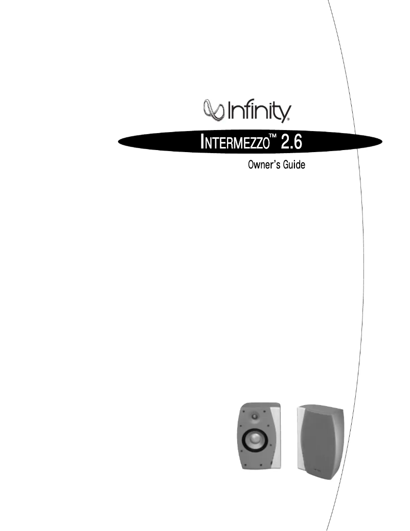 Page 1 de la notice Manuel utilisateur Infinity Intermezzo 2.6