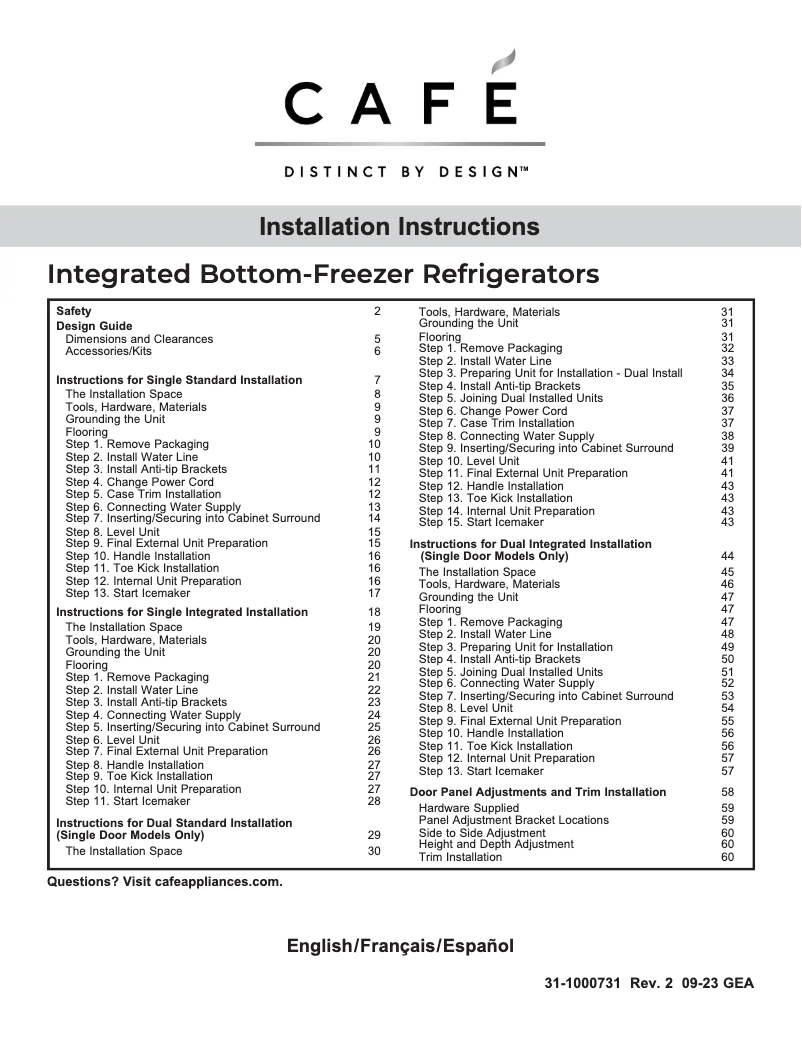 Image de la première page du manuel de l'appareil CIP36NP2VS1