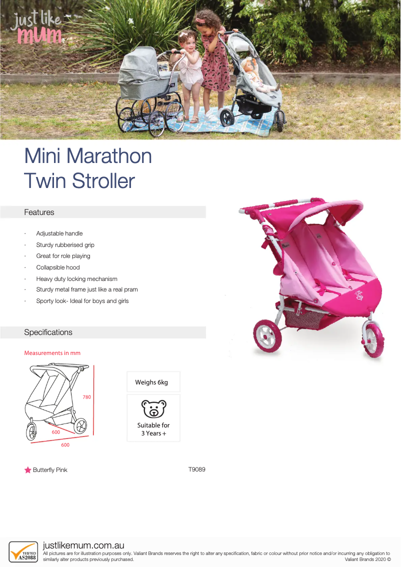 Page 1 de la notice Manuel utilisateur Valco Baby Mini Marathon Twin