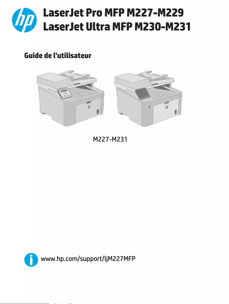 Page 1 de la notice Manuel utilisateur HP LaserJet Pro MFP M227fdw