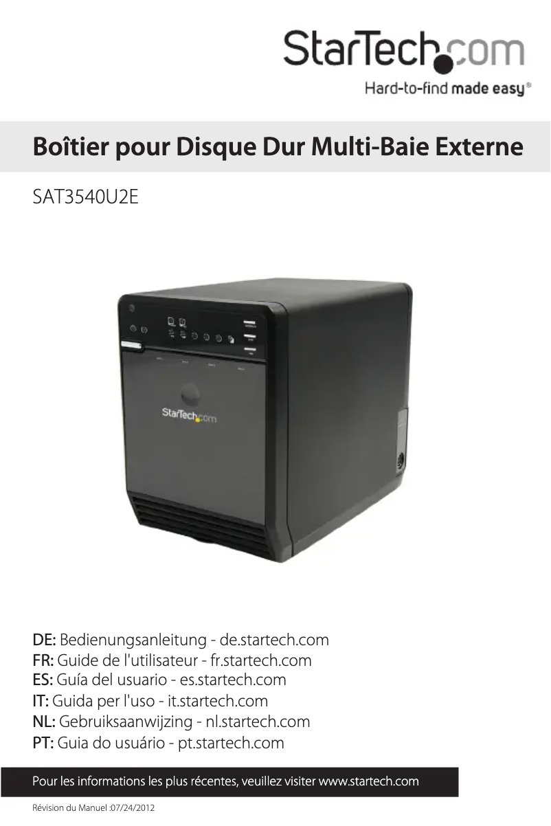 Page 1 de la notice Manuel utilisateur StarTech.com SAT3540U2E