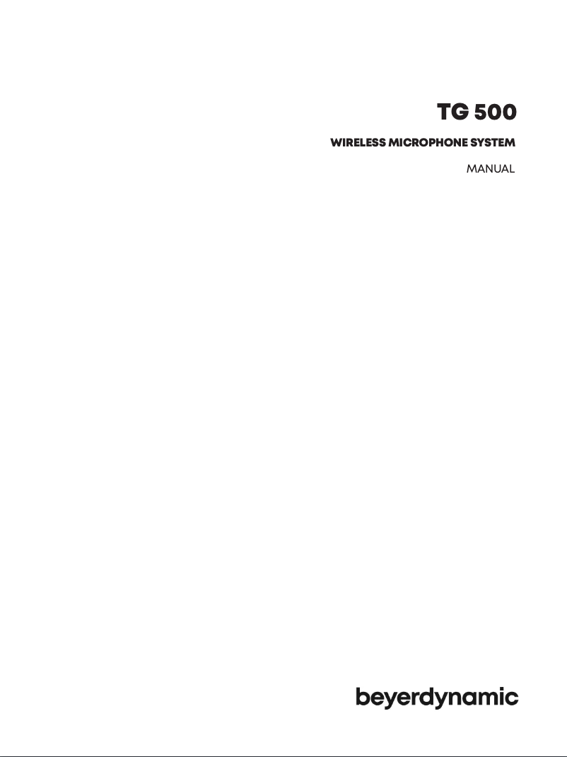 Página 1 del manual Manual de usuario Beyerdynamic TG 510