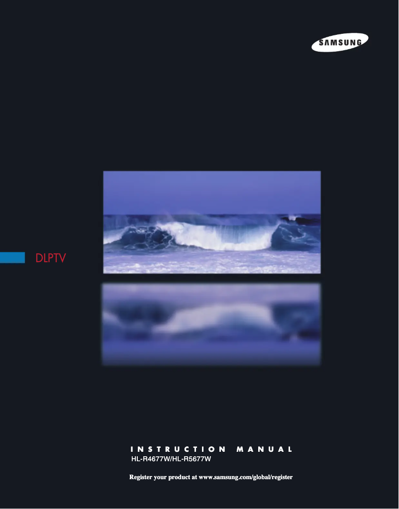 Page 1 de la notice Manuel utilisateur Samsung HL-R5677W