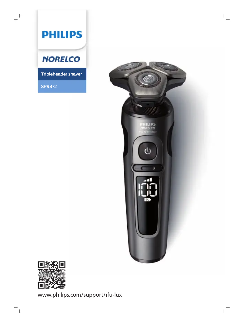 Image de la première page du manuel de l'appareil S9000 Prestige SP9872