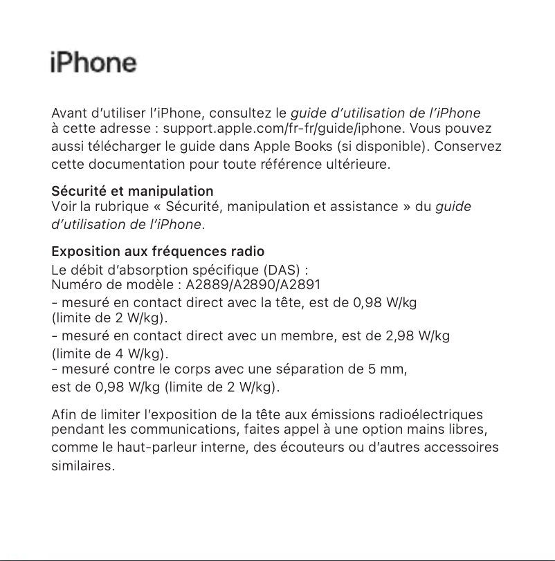 Page n°1 - Manuel utilisateur Apple iPhone 14 Pro