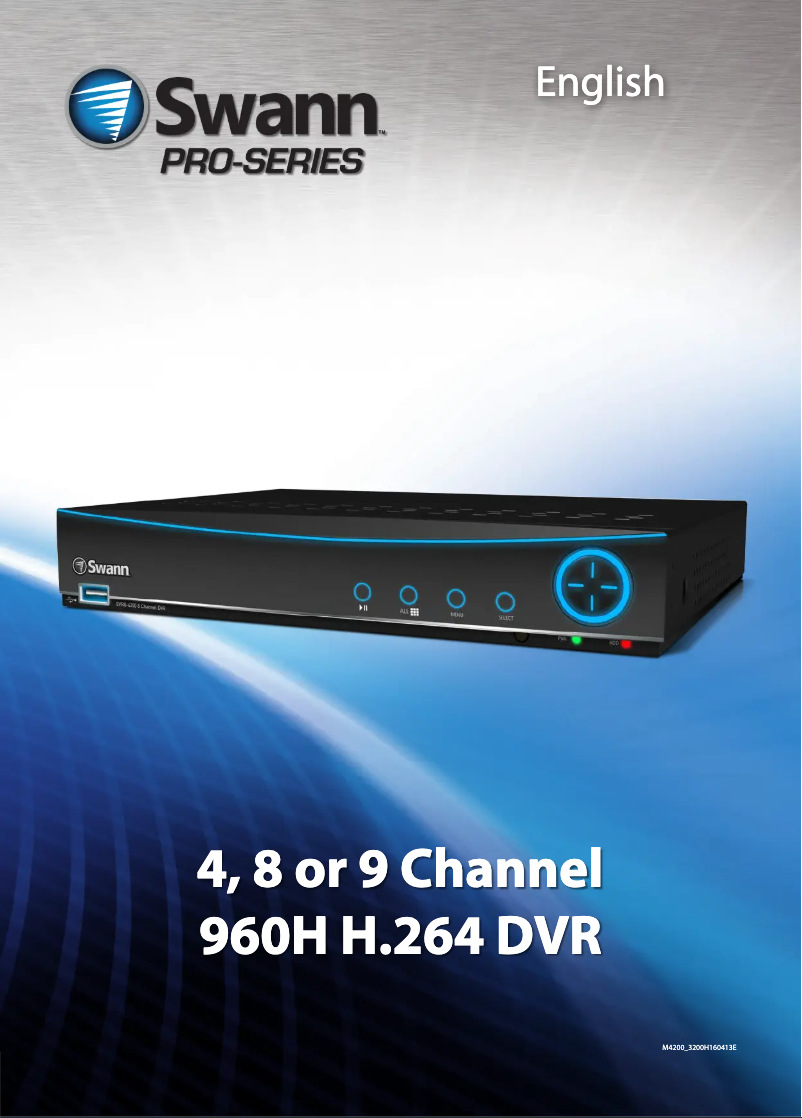 Page n°1 - Manuel utilisateur Swann DVR4-1000