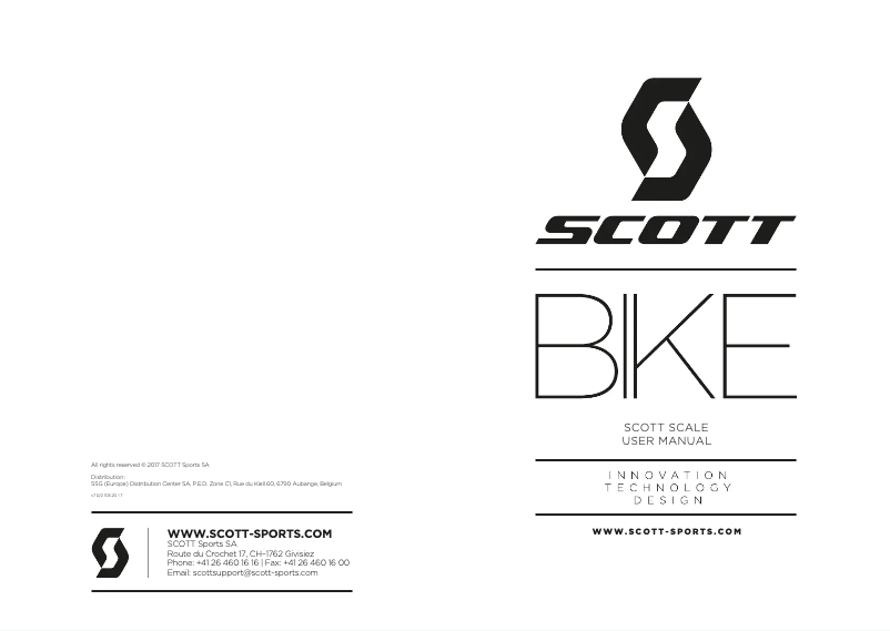 Image de la première page du manuel de l'appareil Scale 920