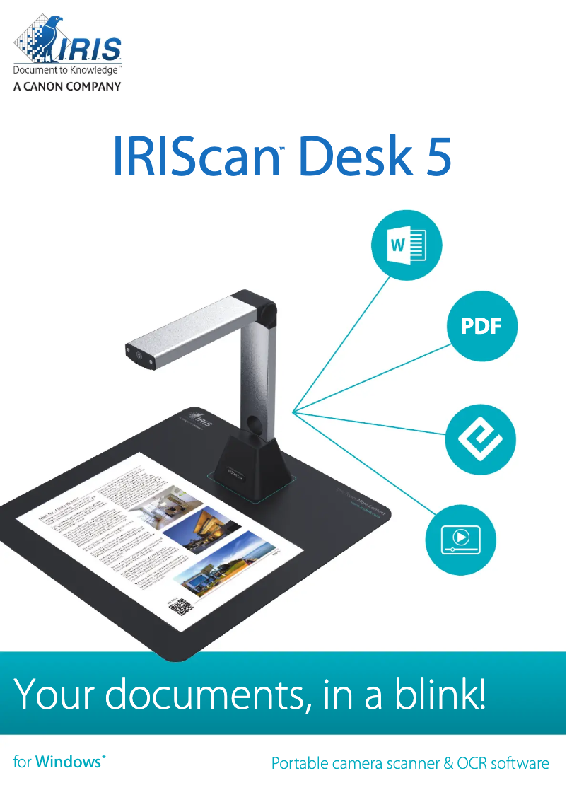Page n°1 - Manuel utilisateur Iris IRIScan Desk 5