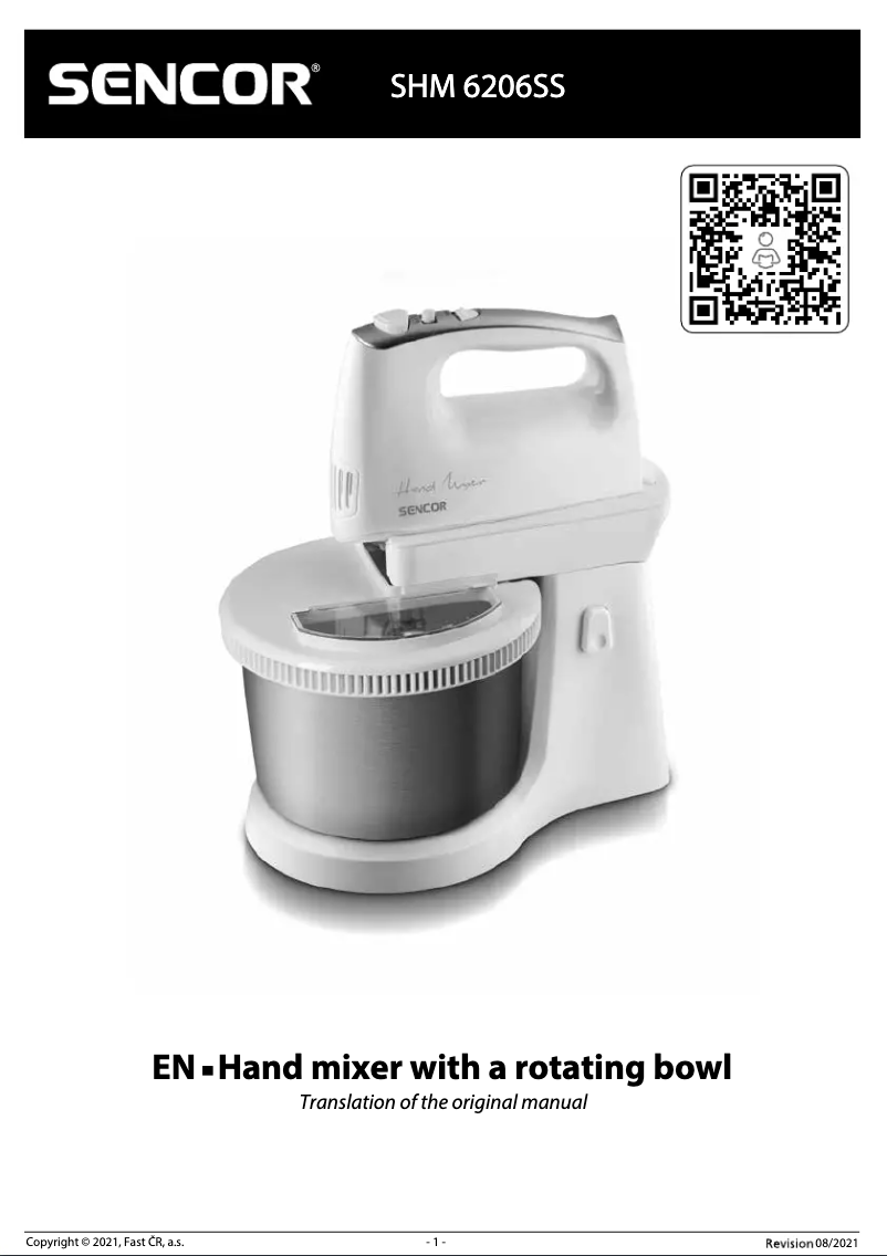 Page 1 de la notice Manuel utilisateur Sencor SHM 6206SS