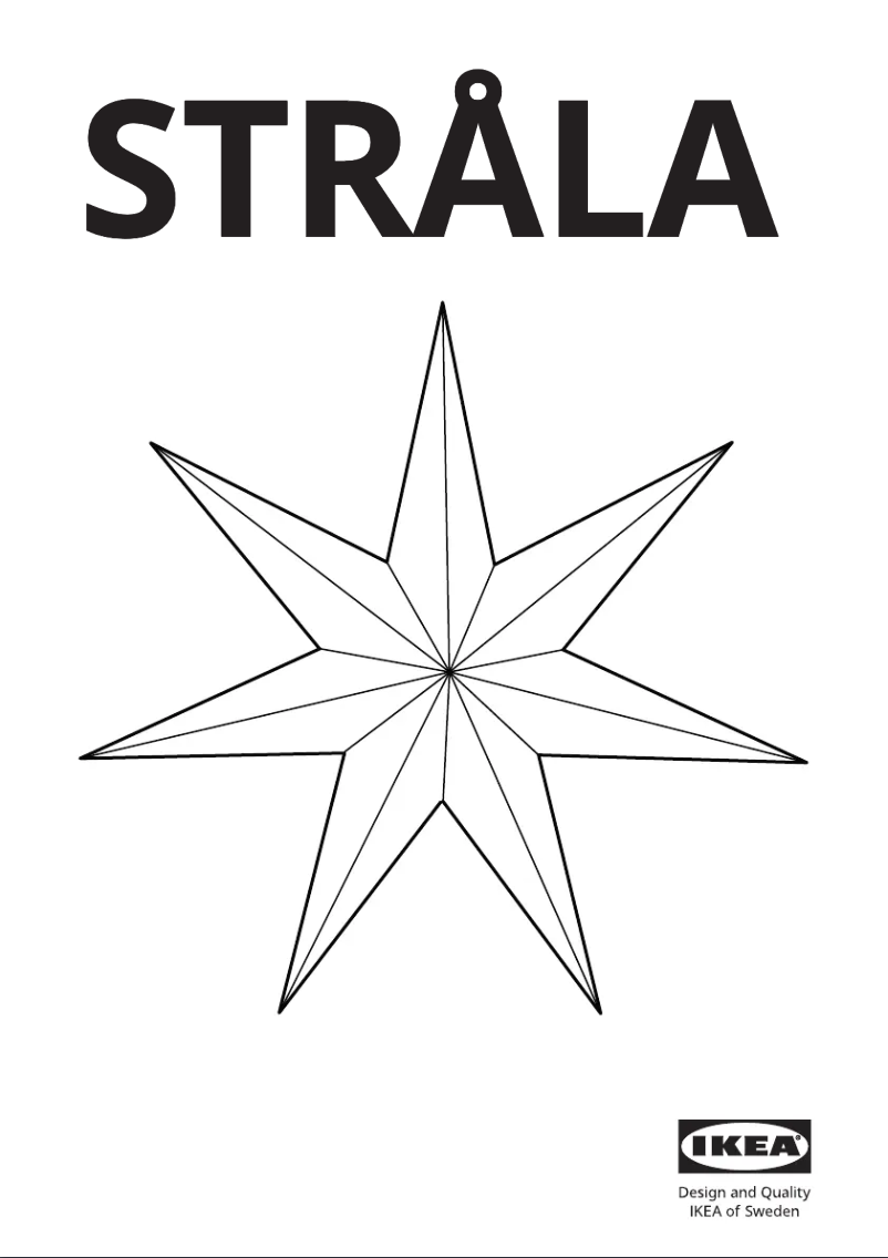 Image de la première page du manuel de l'appareil STRÅLA 905.836.54