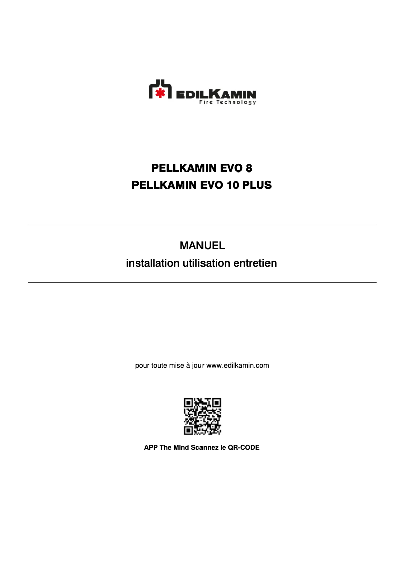 Page 1 de la notice Manuel utilisateur Edilkamin PELLKAMIN EVO 10 PLUS