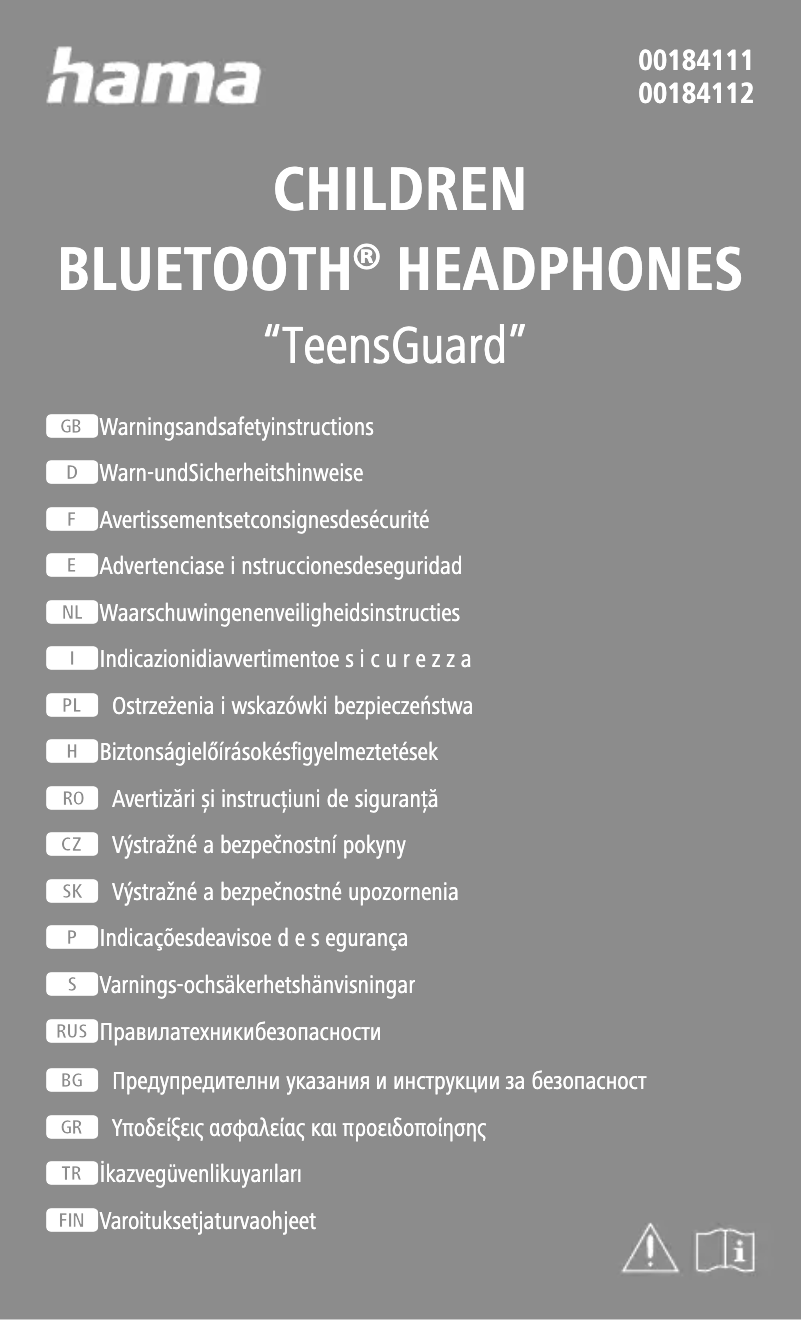 Image de la première page du manuel de l'appareil Teens Guard 00184112