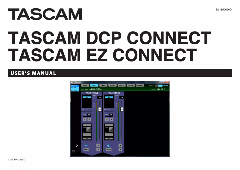 Image de la première page du manuel de l'appareil DCP Connect