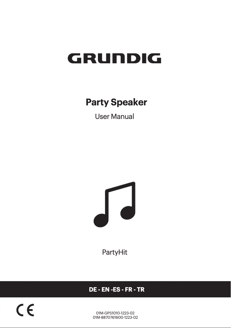 Page n°1 - Manuel utilisateur Grundig PartyHit