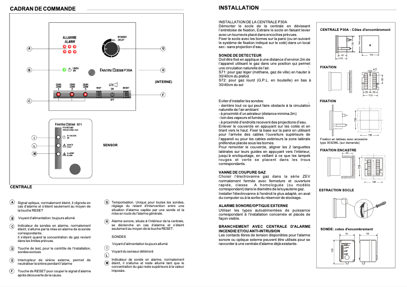 Image de la première page du manuel de l'appareil P30A