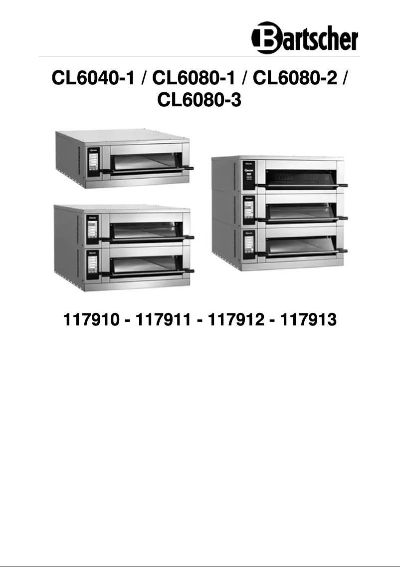 Page 1 de la notice Manuel utilisateur Bartscher CL6080-2
