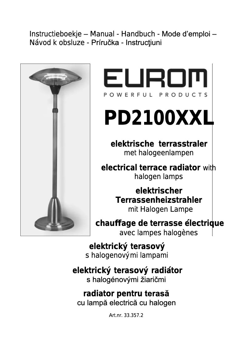 Imagen de la primera página del manual del dispositivo PD2100XXL