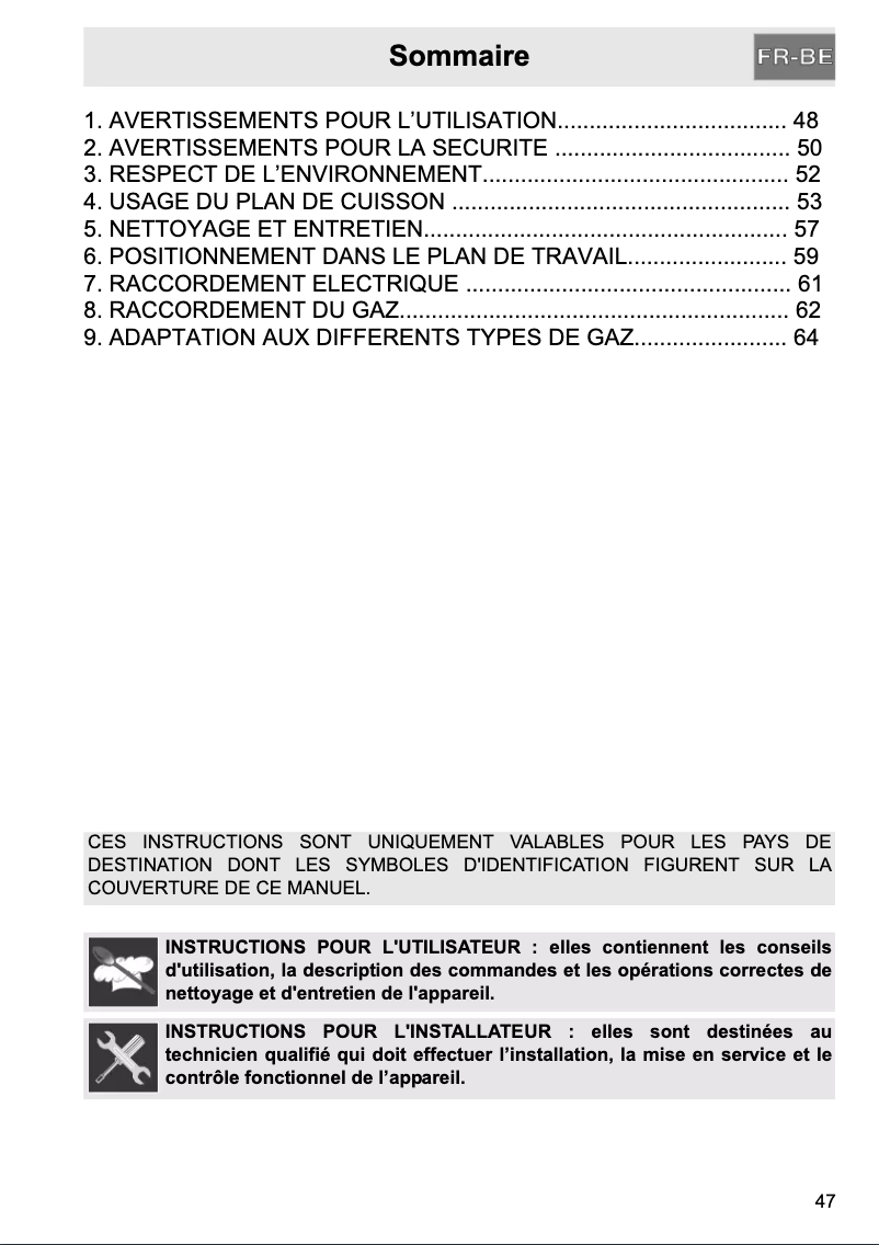 Image de la première page du manuel de l'appareil SR864AGH9