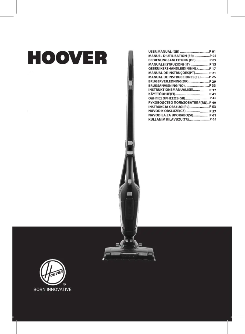 Page 1 de la notice Manuel utilisateur Hoover Freemotion Stick
