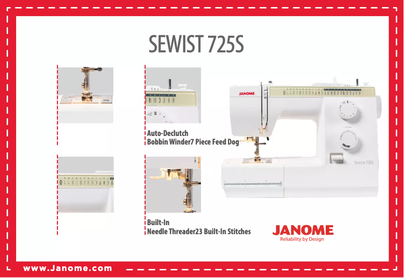 Image de la première page du manuel de l'appareil Sewist 725S