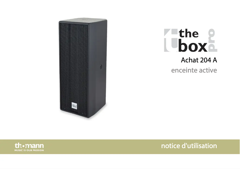 Página 1 del manual Manual de usuario The Box Pro Achat 204 A