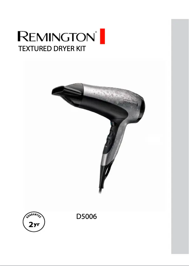 Page 1 de la notice Manuel utilisateur Remington D5006