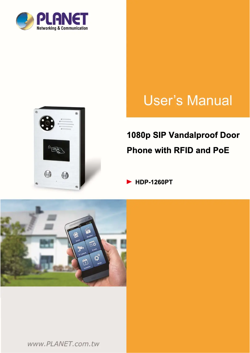 Page n°1 - Manuel utilisateur Planet HDP-1260PT