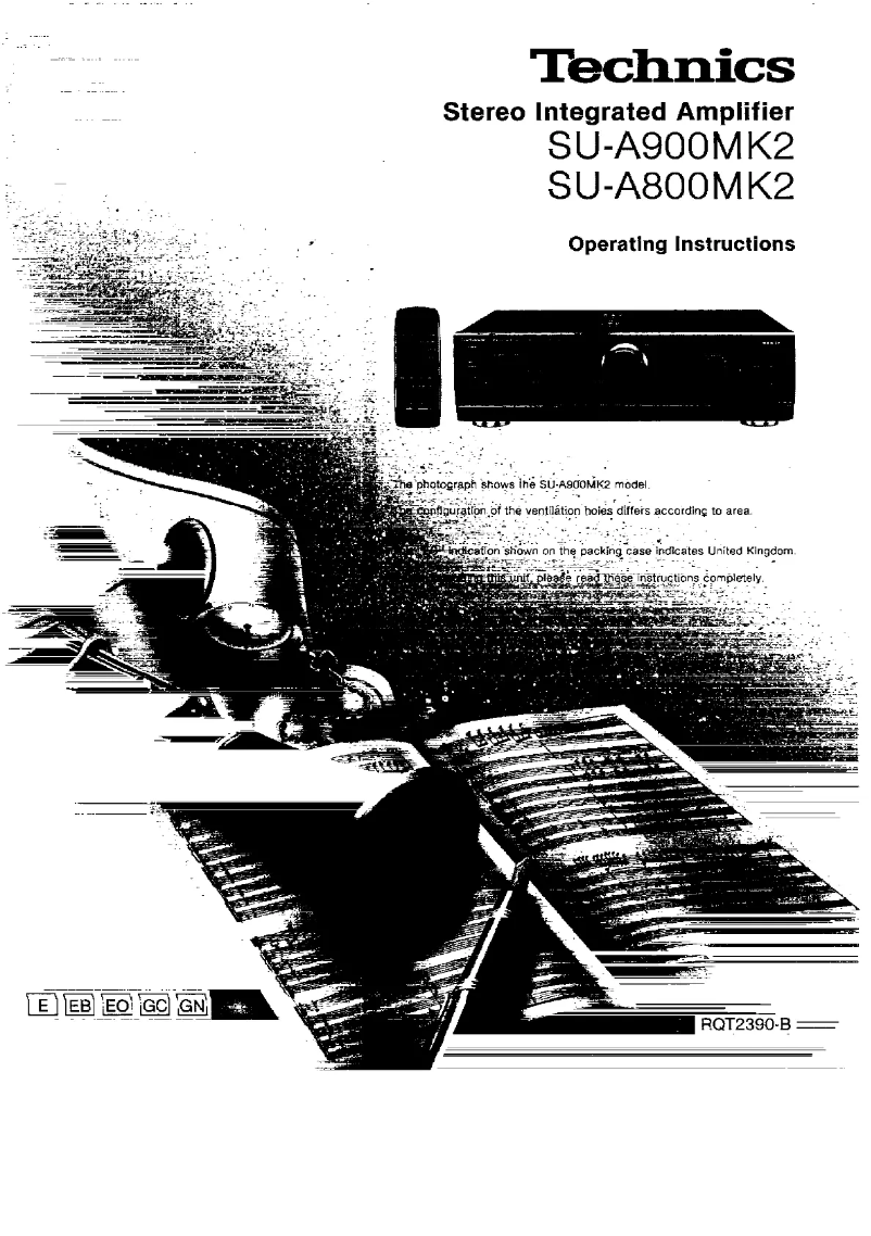 Page 1 de la notice Manuel utilisateur Technics SU-A800MK2